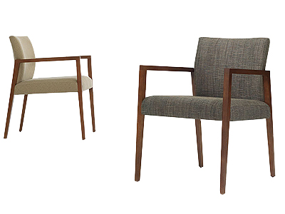Wood Frame-Upholstered Seat & Back